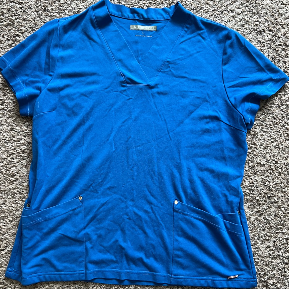Lauderdale Royal Blue Scrub Top